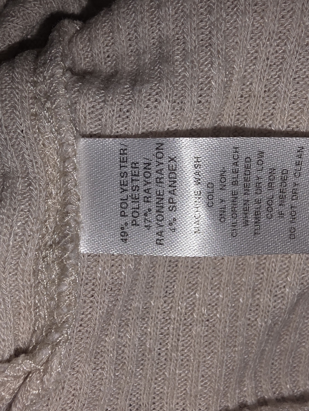 LOFT Cream Ribbed Button-Front Cardigan - Picture 10 of 10